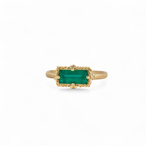 Landscape Emerald Ring