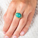 Turquoise ring on model