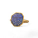 Lapis and gold ring side view