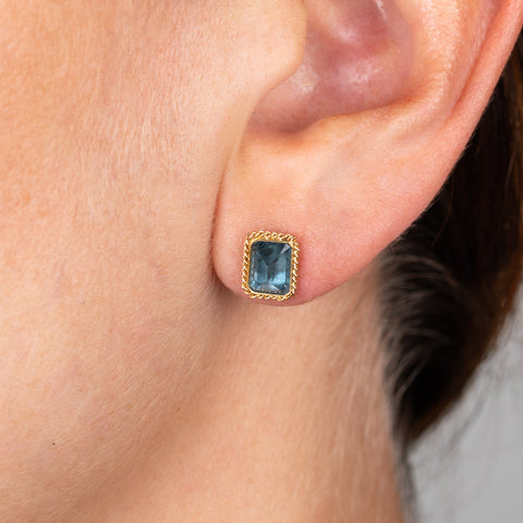 London Blue Topaz Stud Earrings