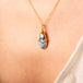 Turquoise teardrop necklace side view
