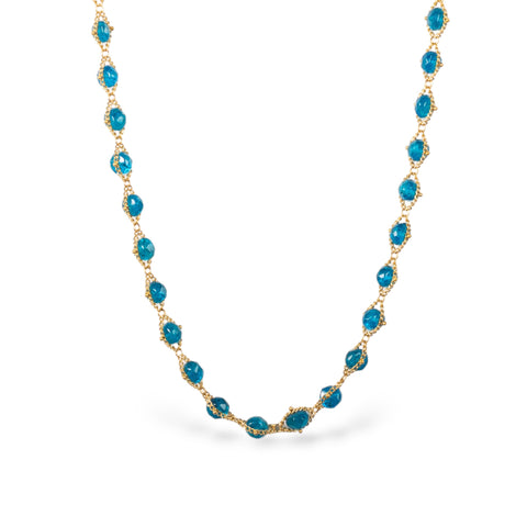 Woven Midnight Apatite necklace