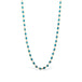 Blue apatite necklace on white