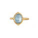 Aquamarine and gold ring