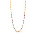 Woven multicolor necklace on white