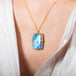 Moonstone necklace side view