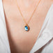 Moonstone necklace side view