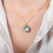 Moonstone necklace on model side view