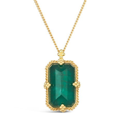 Rectangular Emerald Necklace