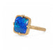 18k Gold Boulder opal ring side view