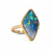 18k Gold Boulder Opal ring side view