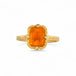 Orange Fire Opal Ring