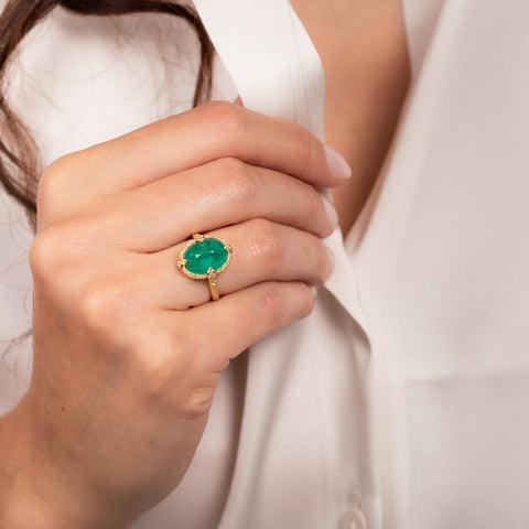 Emerald and Gold Ring
