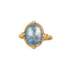 Blue moonstone and gold ring