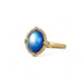 Oval moonstone ring side view