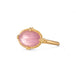 Morganite and gold ring side view