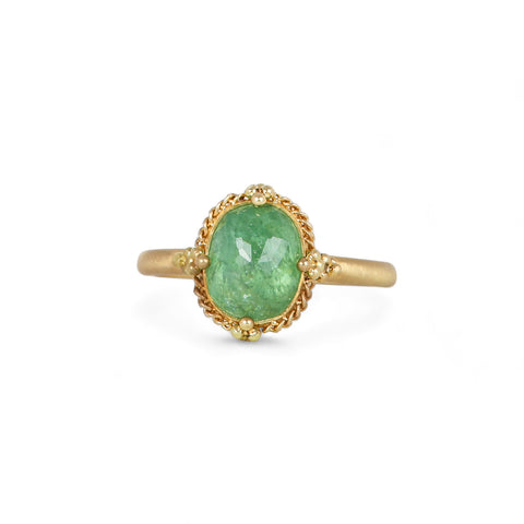 Paraiba tourmaline green ring