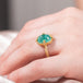 Paraiba tourmaline tranquility ring on a model side view
