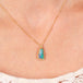 Petite boulder opal necklace on model