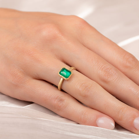 Emerald and Gold Ring