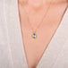 Petite Moonstone necklace on a model
