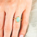 Petite Oval Opal Ring on model