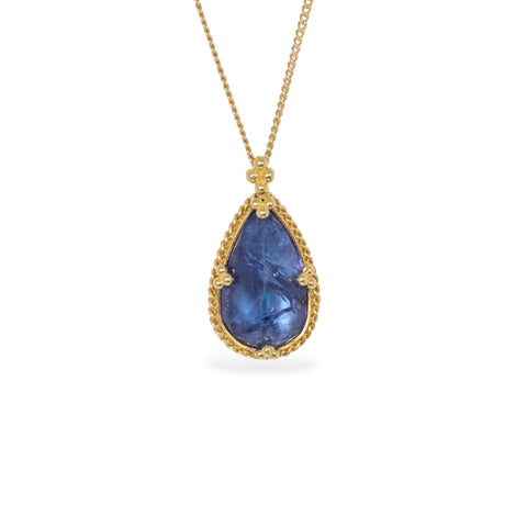 Serene Tanzanite Teardrop Necklace