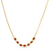Petite Textile Row Necklace in Ruby