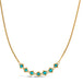 Petite Textile Row Necklace in Turquoise
