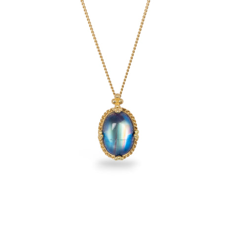 Moonstone oval necklace