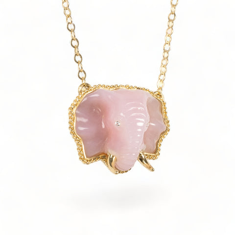 Pink Opal elephant side view