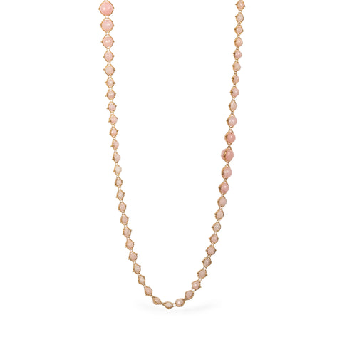 Pink Opal Woven Necklace