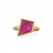 Pink tourmaline and gold ring