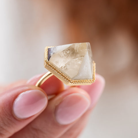 Quartz ring close up