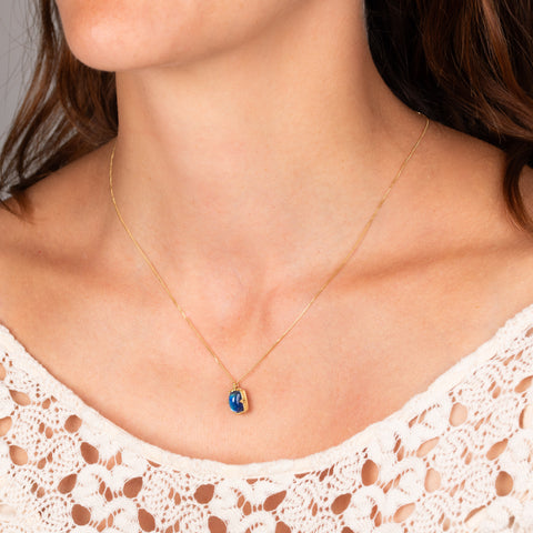 Moonstone necklace on model