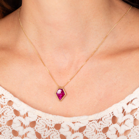 Ruby Necklace on model