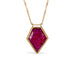 Ruby and gold necklace on white