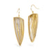 rutilated quartz and 18k gold earrings