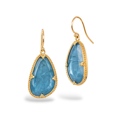 Santa maria aquamarine earrings on white