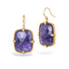 tanzanite earrings on white