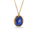 Tanzanite oval necklace on white