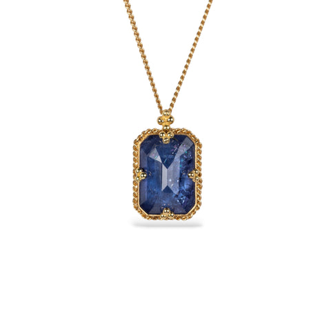 Tanzanite and gold necklace 