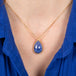 Tanzanite necklace on model