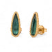 Tourmaline and gold stud earrings