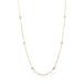 Textile necklace with 18k gold and pearl on white background