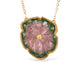 Amali carved tourmaline flower necklace