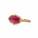 Pink tourmaline ring side view