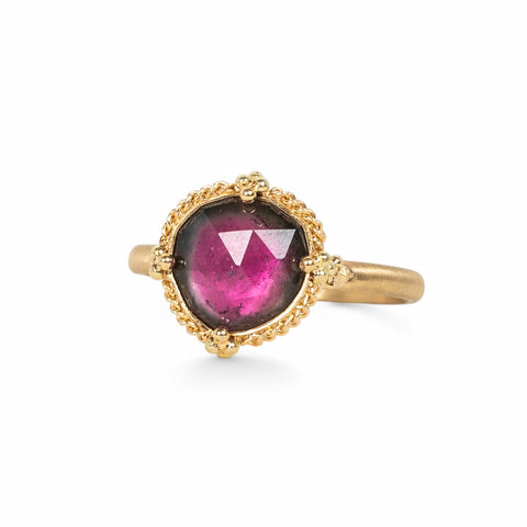 18k Gold Watermelon Tourmaline ring