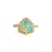 Triangular shaped ethiopian opal ring