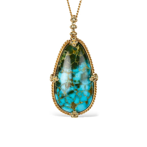 Turquoise and gold necklace